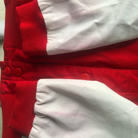 Adidas Team GB Letterman Jacket Great Britain Red White - Picture 6 of 6